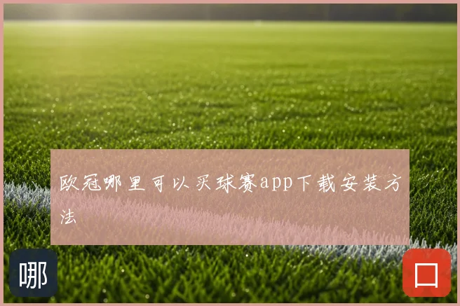 欧冠哪里可以买球赛app下载安装方法